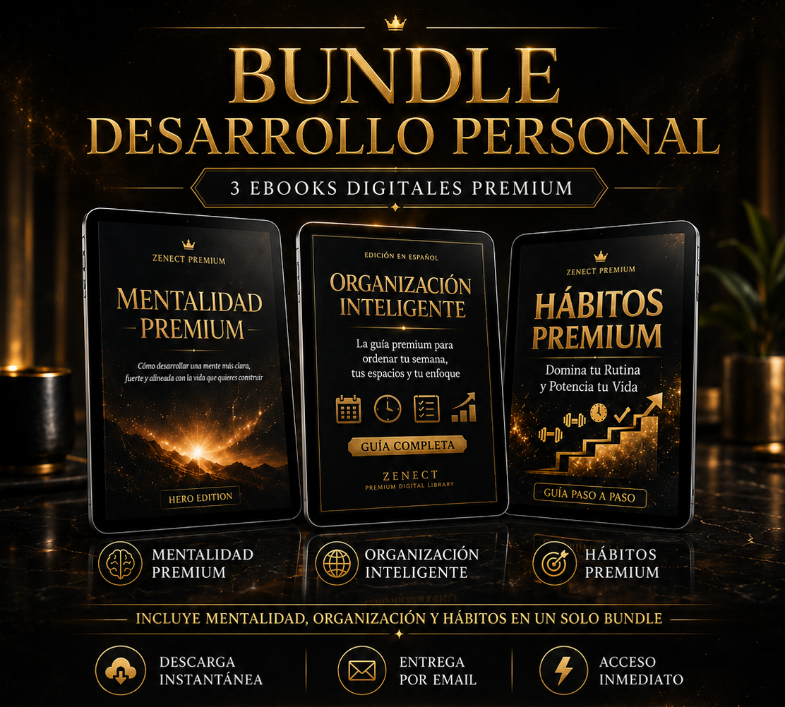 Paquete de Crecimiento Zenect — Mentalidad Premium, Hábitos y Organización