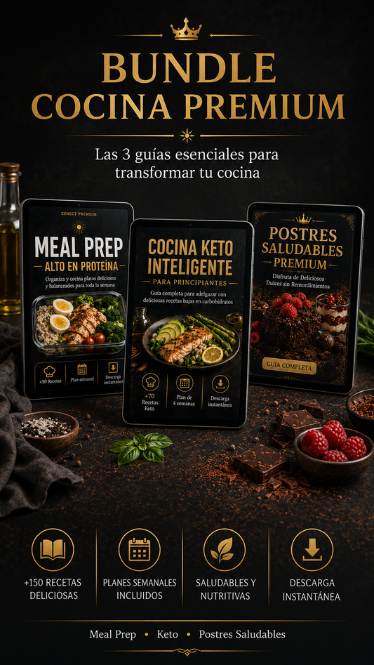 Paquete Zenect Healthy Kitchen — Meal Prep, Keto y Postres